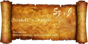 Szekér Judit névjegykártya