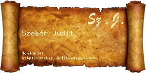 Szekér Judit névjegykártya