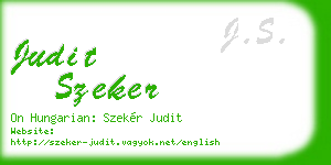 judit szeker business card